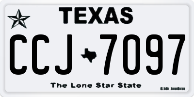 TX license plate CCJ7097