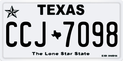 TX license plate CCJ7098