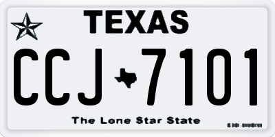 TX license plate CCJ7101