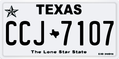 TX license plate CCJ7107
