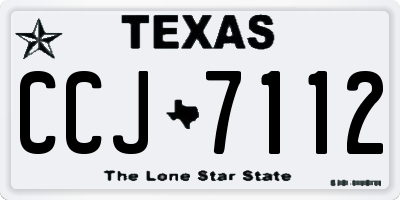TX license plate CCJ7112