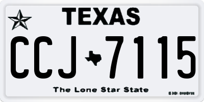 TX license plate CCJ7115