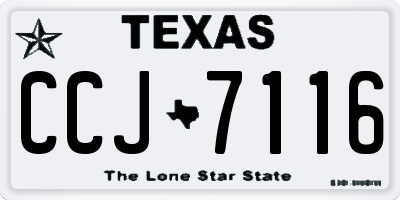 TX license plate CCJ7116
