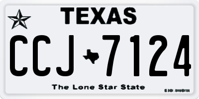 TX license plate CCJ7124