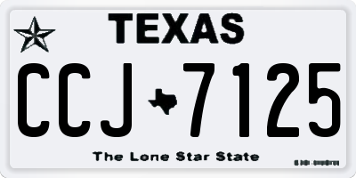TX license plate CCJ7125