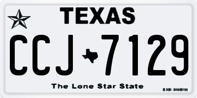 TX license plate CCJ7129
