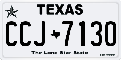 TX license plate CCJ7130
