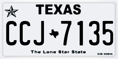 TX license plate CCJ7135