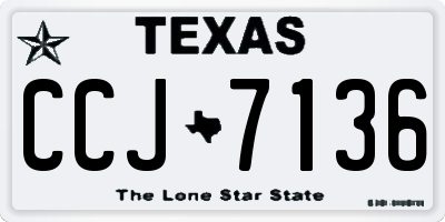 TX license plate CCJ7136