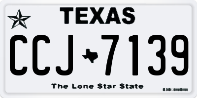 TX license plate CCJ7139