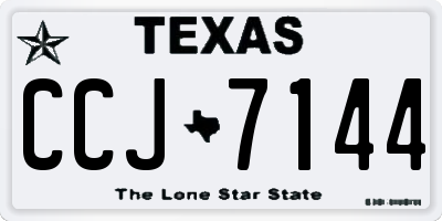 TX license plate CCJ7144