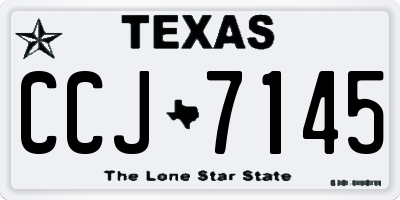 TX license plate CCJ7145