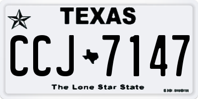 TX license plate CCJ7147