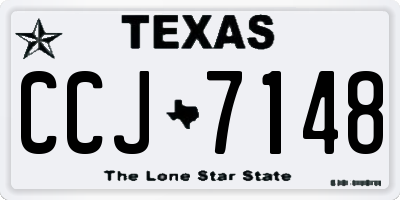 TX license plate CCJ7148