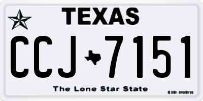 TX license plate CCJ7151