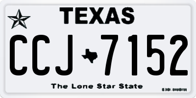 TX license plate CCJ7152