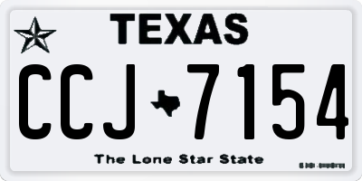TX license plate CCJ7154