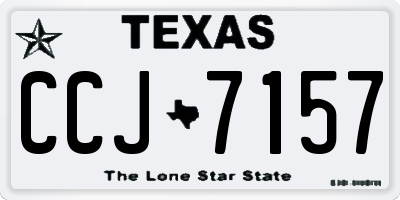 TX license plate CCJ7157
