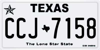 TX license plate CCJ7158