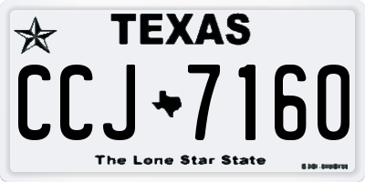 TX license plate CCJ7160