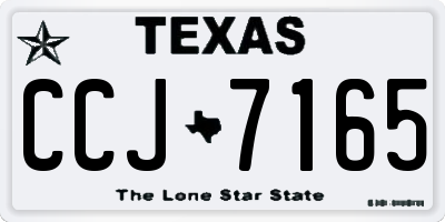 TX license plate CCJ7165