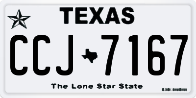 TX license plate CCJ7167