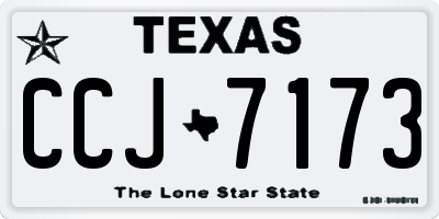 TX license plate CCJ7173