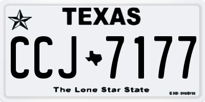 TX license plate CCJ7177