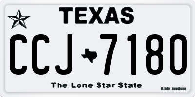 TX license plate CCJ7180