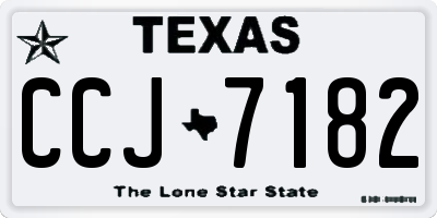 TX license plate CCJ7182