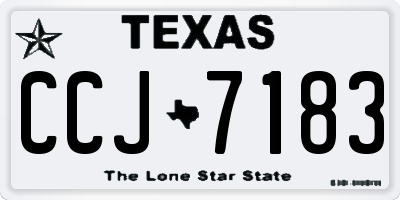 TX license plate CCJ7183