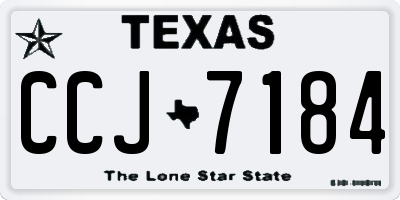 TX license plate CCJ7184