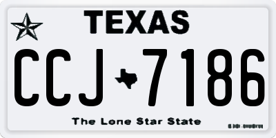 TX license plate CCJ7186