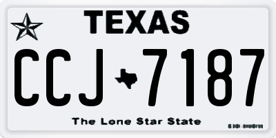 TX license plate CCJ7187