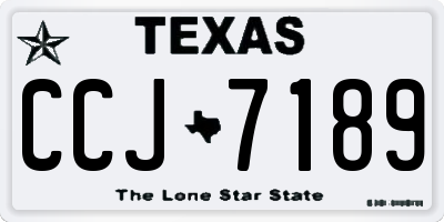 TX license plate CCJ7189
