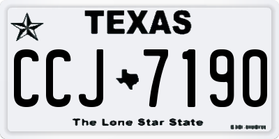 TX license plate CCJ7190