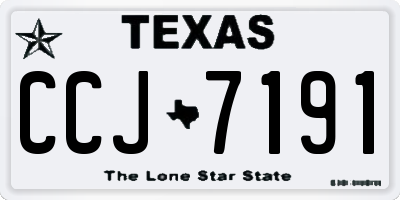 TX license plate CCJ7191