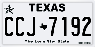 TX license plate CCJ7192