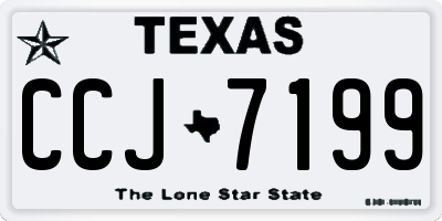 TX license plate CCJ7199