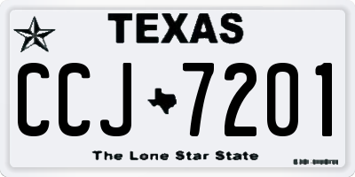 TX license plate CCJ7201