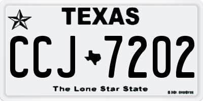 TX license plate CCJ7202