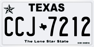 TX license plate CCJ7212