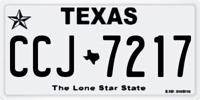 TX license plate CCJ7217