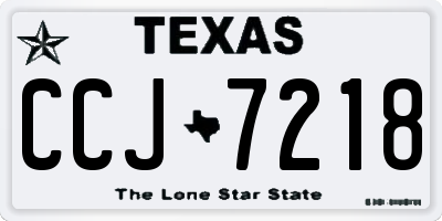 TX license plate CCJ7218