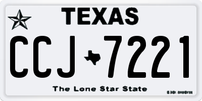 TX license plate CCJ7221
