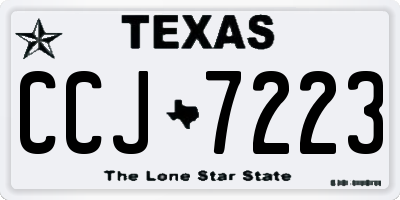 TX license plate CCJ7223