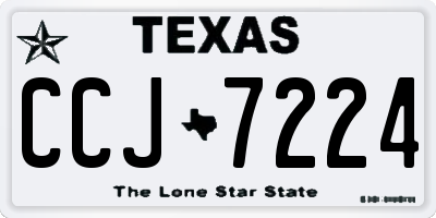 TX license plate CCJ7224