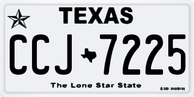 TX license plate CCJ7225