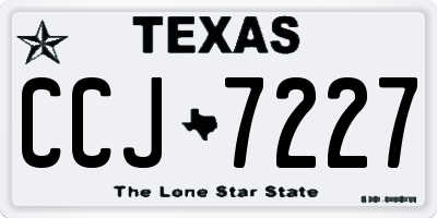 TX license plate CCJ7227
