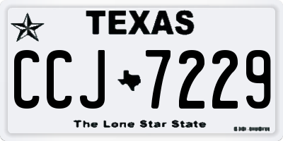 TX license plate CCJ7229